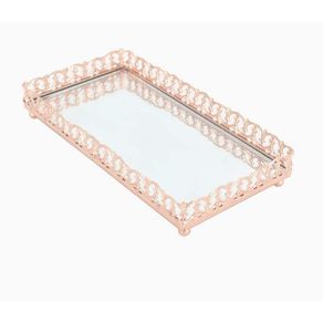 QA-161CO BANDEJA EM FERRO ROSE GOLD 20X10
