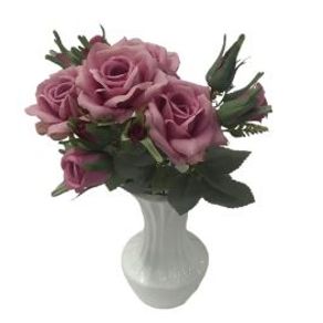 W113-236-02 MINI BUQUE ROSA X7 34CM