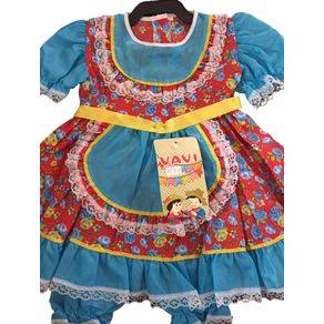 000064 VESTIDO JUNINO BEBE CORES SORTIDAS M