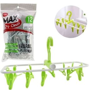 CK2394 VARAL C/12 PRENDEDORES DE PLASTICO