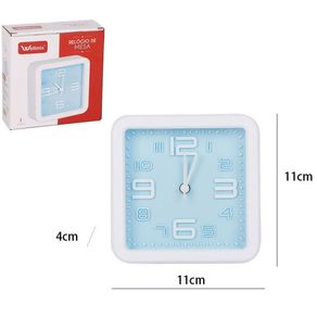 WX13592 RELOGIO DE MESA QUADRADO PP AZUL CLARO 11CM WX13592 RELOGIO DE MESA QUADRADO PP AZUL CLARO 11CM