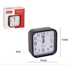 WX13599 RELOGIO DE MESA QUADRADO PP PRETO 10CM
