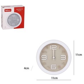 WX13589 RELOGIO DE MESA REDONDO PP CINZA 11CM WX13589 RELOGIO DE MESA REDONDO PP CINZA 11CM
