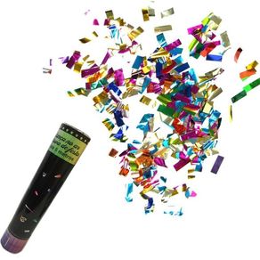 PAF008 LANÇA CONFETE METALIZADO ECO 30 CM MULTICOR