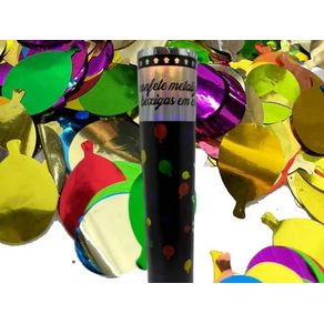 PAF151 LANÇA CONFETE METALIZADO BEXIGAS 30 CM MULTICOR