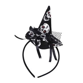 909385 TIARA C/ CHAPEU DE BRUXA ESTAMPADO CAVEIRA