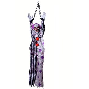 909414 BONECO DECORATIVO PALHACO C/ LUZ E SOM 150CM