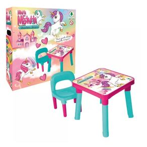 0480 UNICORNIO MINHA MESINHA COM CADEIRA