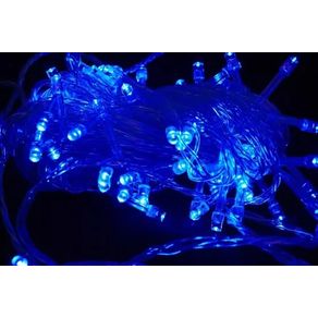 89068 PISCA C/50 LEDS AZUL FIO TRANSP 5MTS 220V