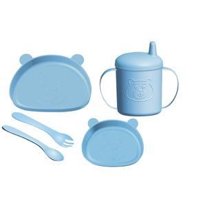 BM2134 SUPER KIT URSINHO (2 PRATOS/ TALHERES / COPO) AZUL BM2134 SUPER KIT URSINHO (2 PRATOS/ TALHERES / COPO) AZUL