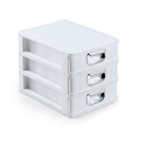 MP1219 MINI PORTA TUDO TEXTURIZADO CROMADO C/03 GAVETAS MP1219 MINI PORTA TUDO TEXTURIZADO CROMADO C/03 GAVETAS