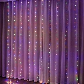 503 CORTINA C/500 LEDS COLORIDO 8FUNCOES FIO BRANCO 110V