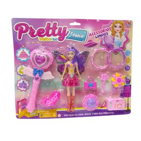 TK-AB4543 CONJUNTO BONECA DE PLASTICO C/ACESSORIOS A PILHA