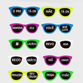 1617 OCULOS GATINHO CHIC COLOR C/LENTE FRASES