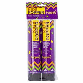 8021-2C KIDS POPPER 21CM - CONFENTES COLORIDOS CREPOM C/2 8021-2C KIDS POPPER 21CM - CONFENTES COLORIDOS CREPOM C/2