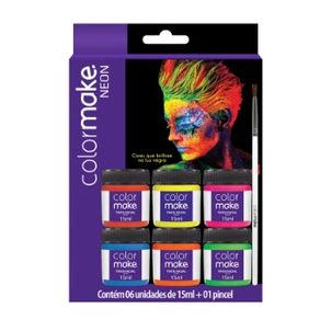 1003 TINTA LIQUIDA FLUORESCENTE 6 CORES/PINCEL