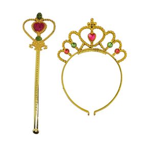 915176 KIT TIARA C/ VARINHA PRINCESA
