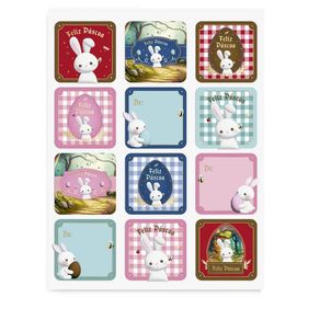 18100223 CARTELA ADESIVA CONTOS DE PASCOA 14X19 PT C/24 UN