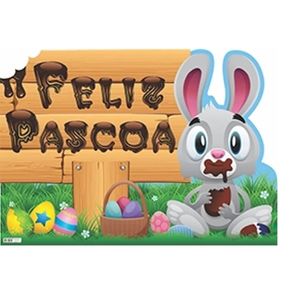 475 PAINEL COELHO CHOCOLATE 70X50CM