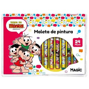 123253 MALETA DE PINTURA 24 PEÇAS - TURMA DA MONICA