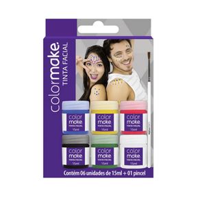 1001 TINTA LIQUIDA 15ML C/PINCEL 6 CORES