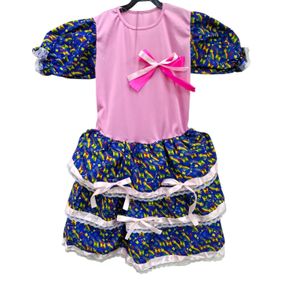 116/GG VESTIDO INFANTIL JUNINO AZUL