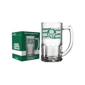119038 CANECA DE VIDRO BRISTOL 340ML PALMEIRAS-LICENCIADO