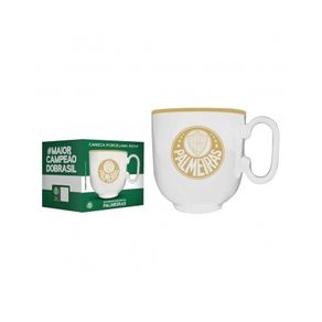401938 CANECA PORCELANA BRANCA 350ML  PALMEIRAS-LICENCIADO