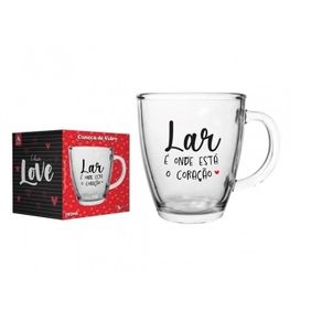 111418 CANECA CONICA DE VIDRO LOVE 380 ML LUVA COM 1 - LAR