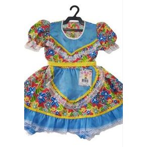 0094 VESTIDO JUNINO JUVENIL TAM 16 (ESTAMPAS SORTIDAS)