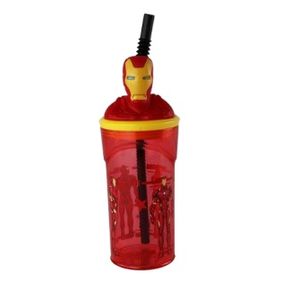 29499 COPO 3D C/CANUDO HOMEM DE FERRO 360ML