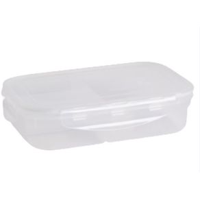 8145BR MARMITA HERMÉTICA RETANGULAR 1L RANSPARENTE BRANCA 8145BR MARMITA HERMÉTICA RETANGULAR 1L RANSPARENTE BRANCA