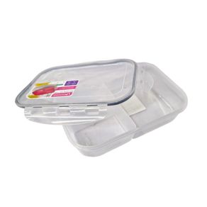 8145PT MARMITA HERMÉTICA RETANGULAR 1L TRANS. PRETO