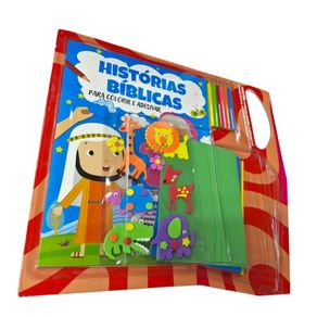 81289 HISTORIAS BIBLICAS - LAPIS DE COR COM ADESIVOS