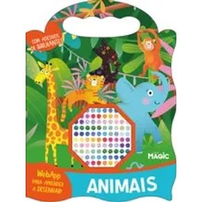 82552 ANIMAIS - COM DESENHOS COM ADESIVOS BRILHANTES