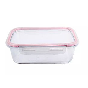 BV6046 VD POTE DE VIDRO RETANGULAR 180ML - VERMELHO