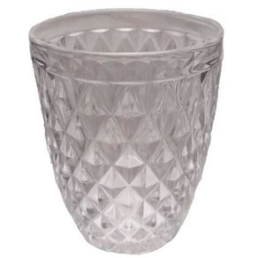 WX19988 CJ 3 COPOS VIDRO BICO DE ABACAXI TRANSPARENTE