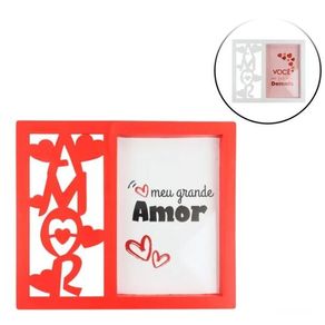 WX11604 PORTA RETRATO PLASTICO AMOR VAZADO 10X15CM