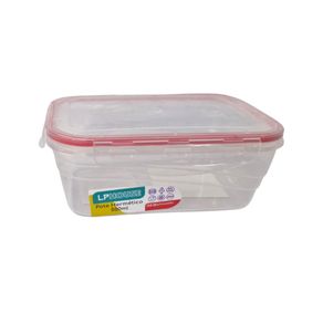 8100VM POTE HERMETICO RETANGULAR 500ML - VERMELHO