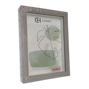 WX12881 PORTA RETRATO MDF CLEAN CINZA 13X18CM