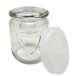 UCO290 POTE DE VIDRO C/ TAMPA DE PLASTICO 6X8CM