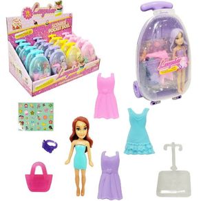 6501 BONECA COM ACESSÓRIO - MALA DE VIAGEM