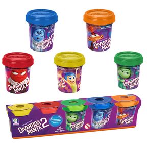 2849 BRINQUEDO KIT MASINHA DIVERTIDAMENTE 5 POTES 50G
