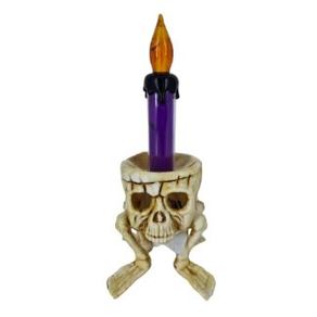 VELA PLASTICA C/CAVEIRA 13X6X5CM