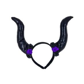 TIARA CHIFRE LUXO HALLOWEEN 20X21CM