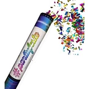 PAF008 LANÇA CONFETE METALIZADO ECO 30 CM MULTICOR