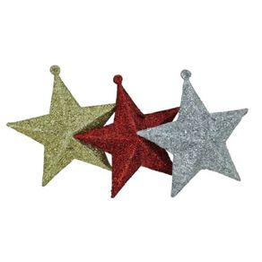 917517 ENFEITE ESTRELA C/GLITTER 9CM C/03
