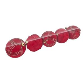917441 BOLA DECORADA VERMELHA 6CM C/5 PECAS