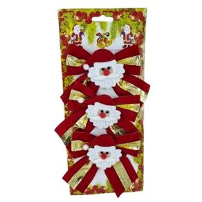 917529 LACO VERMELHO DECORADO C/PAPAI NOEL11CM C/03