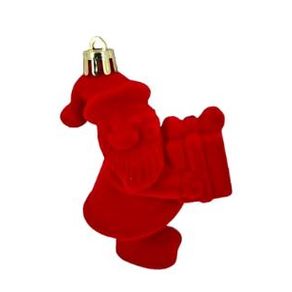 917478 ENFEITE PAPAI NOEL VERMELHO LUXO 8CM C/01